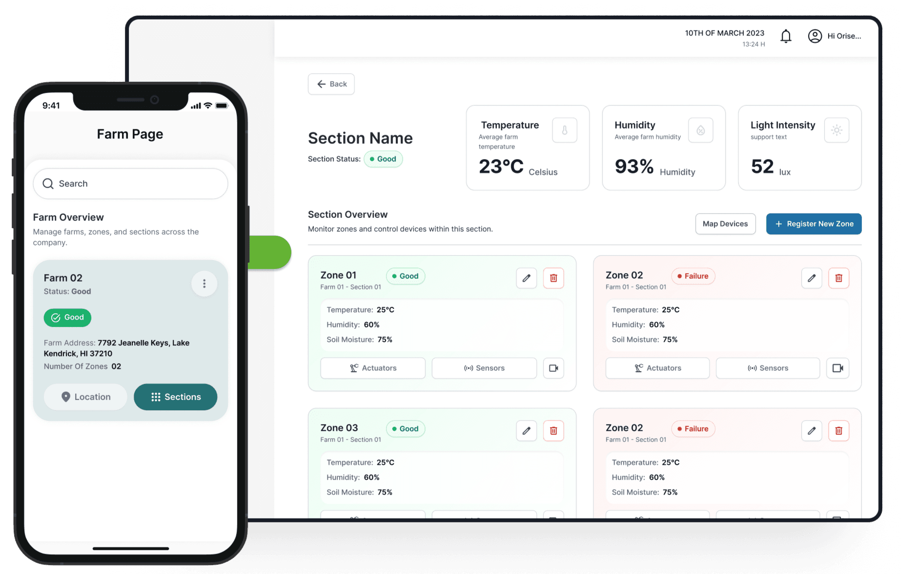 SmartRoot Mobile App Interface